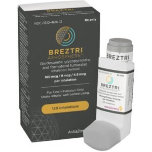 Buy Breztri Aerosphere Inhaler Online (budesonide/glycopyrrolate/formoterol fumarate)